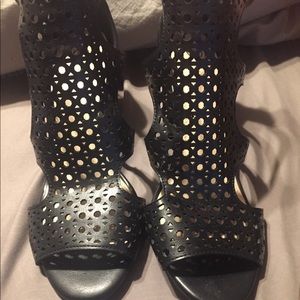 Catos black wedge sandals/booties